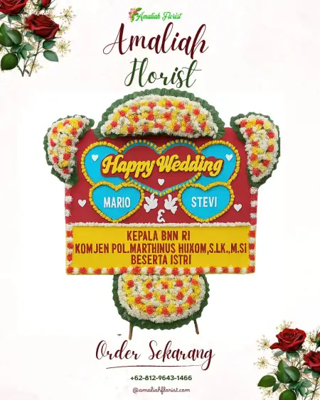 Papan Bunga Pernikahan Setupatok